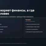 Схема: какие финансовые задачи автоматизация выполняет сама, а какие остаются за человеком